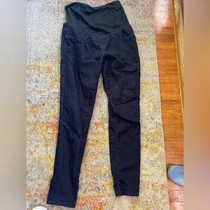 Target over the belly stretch maternity jeans , dark denim